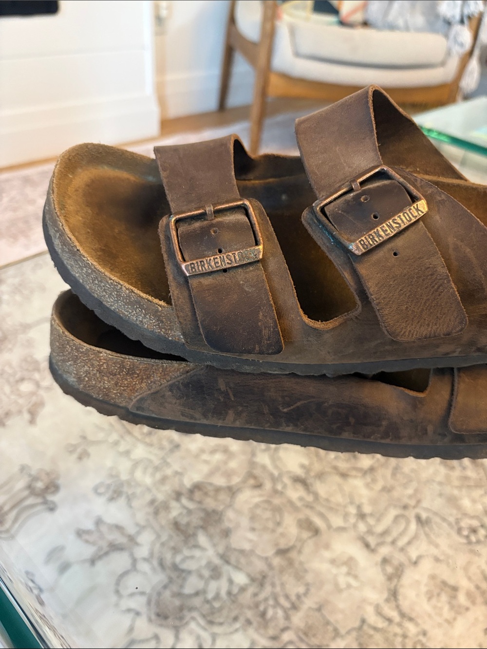 Birkenstock Arizona Two-Strap Sandals in Brown | Size 11 - Picture 5 of 6